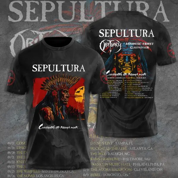 Rock SEPULTURA Band 3D Print T-shirts Men Women Hip Hop Trend Short Sleeve Round Neck Tops Tees Oversized Street Men's Clothing