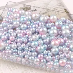 30g Mix Size Mermaid Color Acrylic Pearl Loose Spacer Beads For Jewelry Making DIY Necklace Bracelet Earrings Other Decors