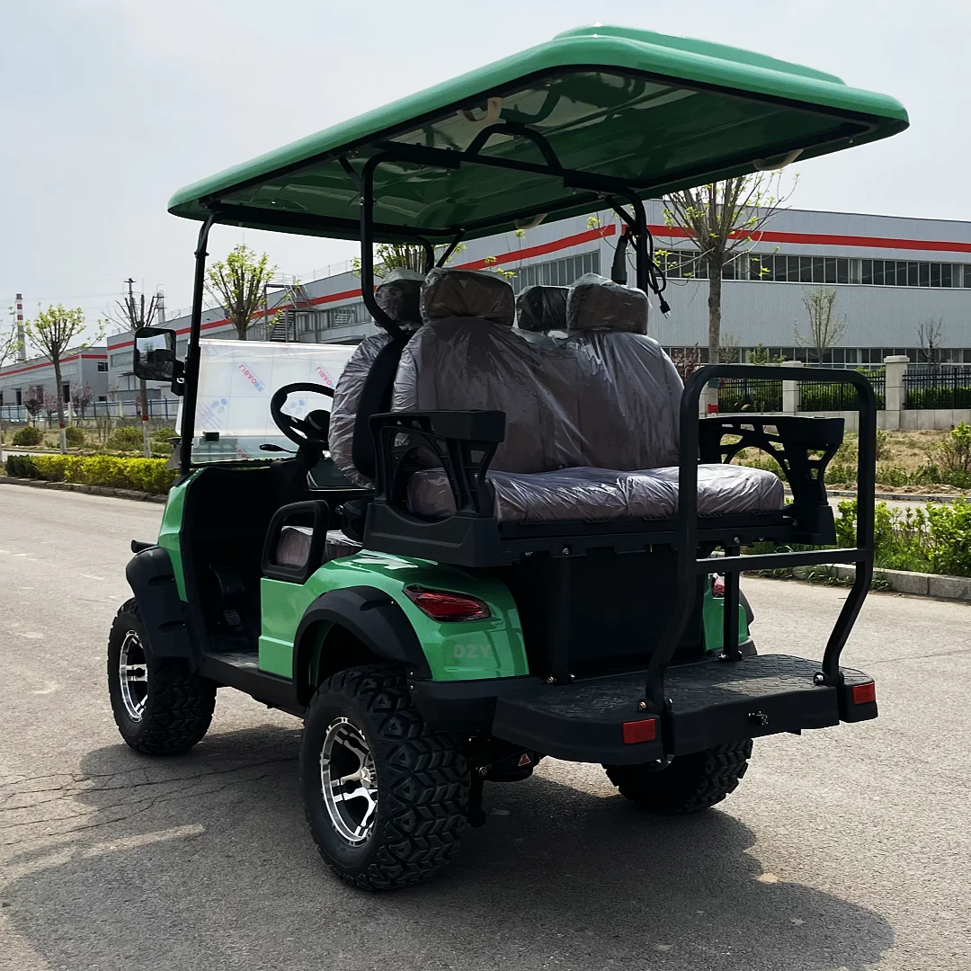 Carrito de Golf 2024 para 4 personas, carrito eléctrico todoterreno exportado a Europa y América, novedad