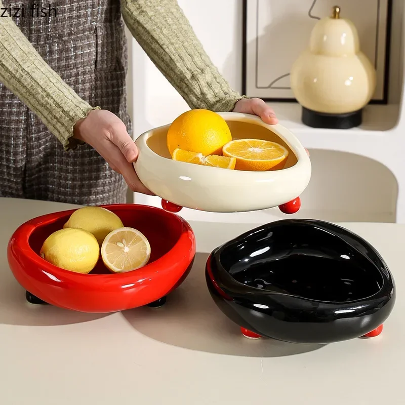 

Керамическая ваза для фруктов Салатница Корзина с фруктами Тарелка для конфет Подносы для закусок Тарелка для суши Десертные тарелки Dim Sum Блюдо Обеденные тарелки