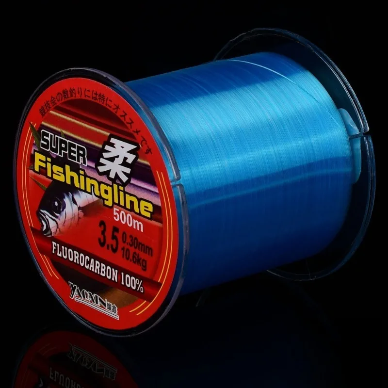 500m 0,14mm-0,50mm Superstark Nylon Angelschnur Transparente Monofilament-Hauptschnur für Süß- und Salzwasser Angelzubehör