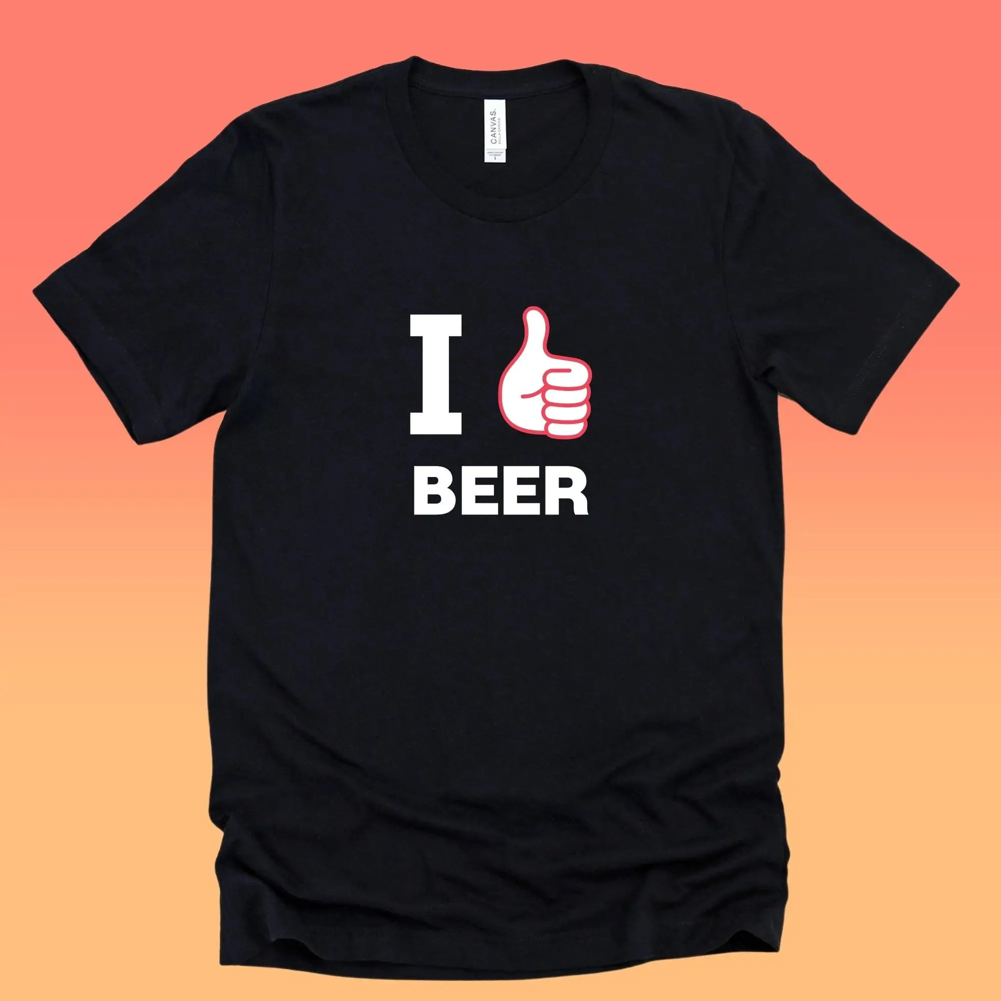 I Love Beer T Shirt Heart Is Life Lover Smile Face Happy Women for Men