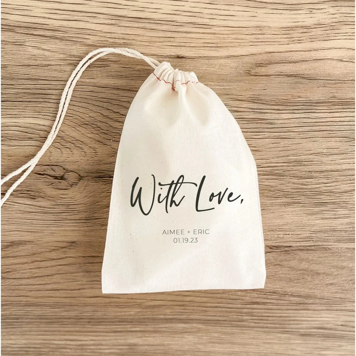 20 PCS With Love - Wedding Favor Bag - Wedding Guest Favor Bags - Treat Bags - Destination Wedding - Custom Couple Bag - Goodie