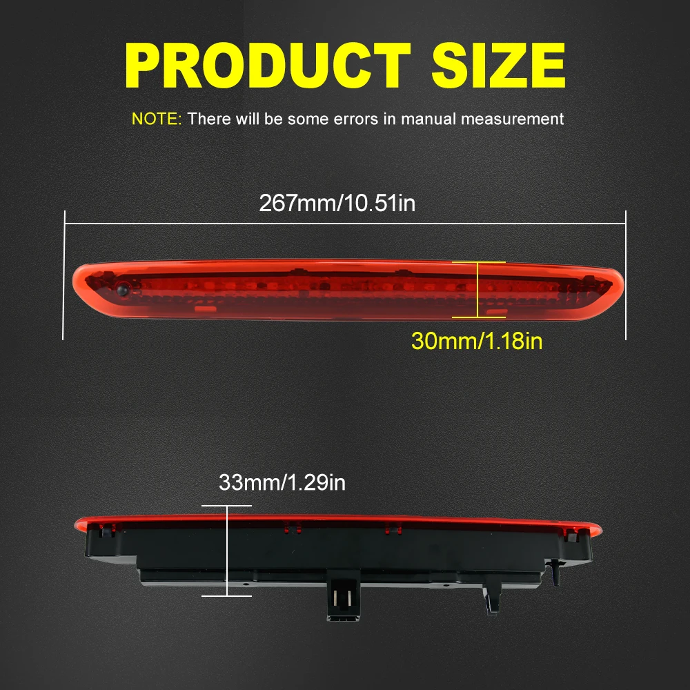 1PC Red LED 3rd Third Brake Light Tail High Mount Stop Lamp Brake Light for Fiat Grande Punto 2005-2012 Punto Evo 2008-2012