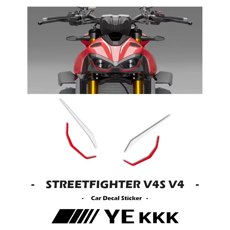 

For Ducati Streetfighter V4 V4S SP2 V2 Front Shell Fairing Sticker Decal Line Hollow Out Custom Lines Streetfighter V4 V4S SP2