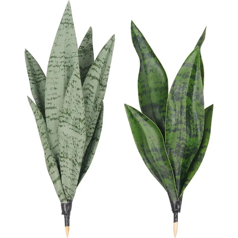 1Pc Simulated Green Plants Artificial Tiger Skin Orchid Leaves Indoor Potted Plants DIY Accessories Home Arrangement Decoration