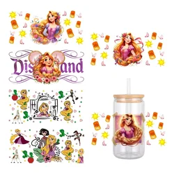 Cartoon Disney Rapunzel Princess UV DTF Transfer Sticker Waterproof Transfers Decals For 16oz Glass Cup Wrap Stickers