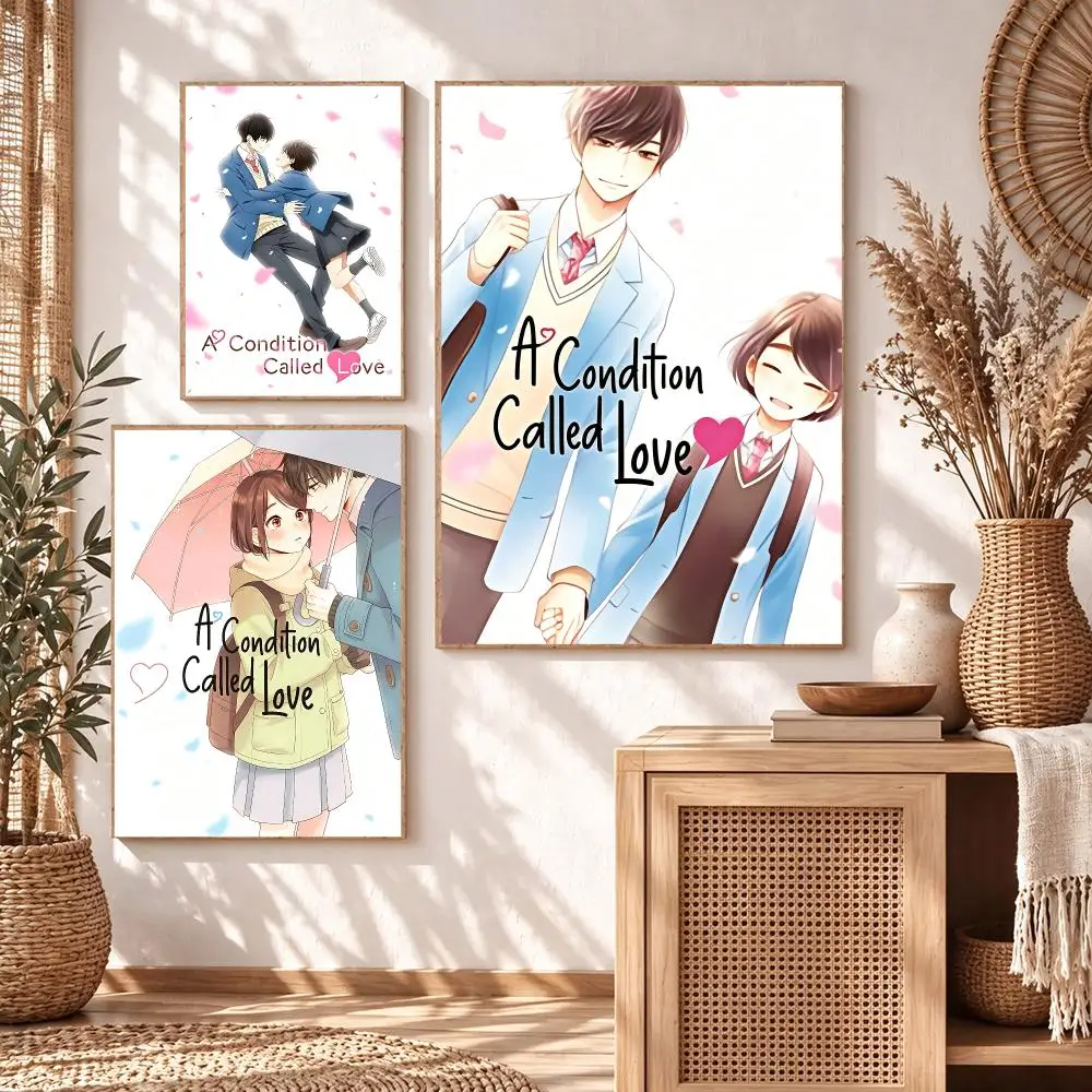 anime A Condition Called Love Poster Poster HD Printing Cozy Warm Style Home Decor Suitable for Living Room Bedroom Gift