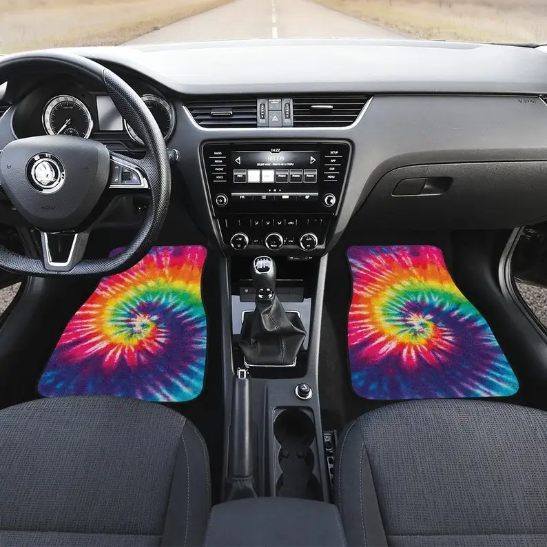 

Tie Dye Spiral Pattern Car Floor Mats, Car Floor Mats Set, Floor Mats for Car