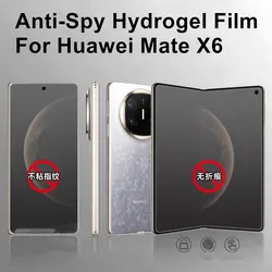 Matte HD Anti-Peeping Anti-Shatter Privacy Hydrogel Film For Huawei Mate X6 X5 X3 MateX6 Anti-Spy Soft External Screen Protector