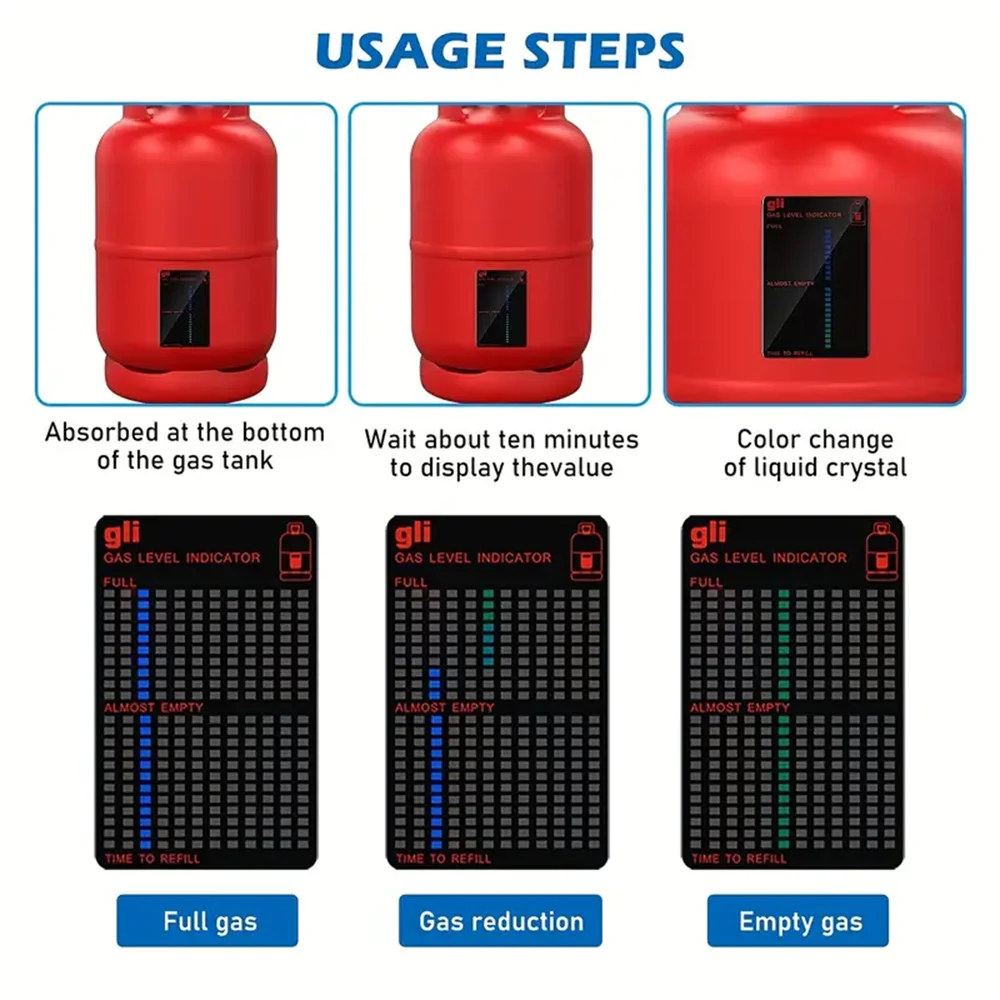 Gas Indicator Level Practical Propane Butane LPG Fuel Gas Tank Level Indicator For Home Kitchen Outdoor Use