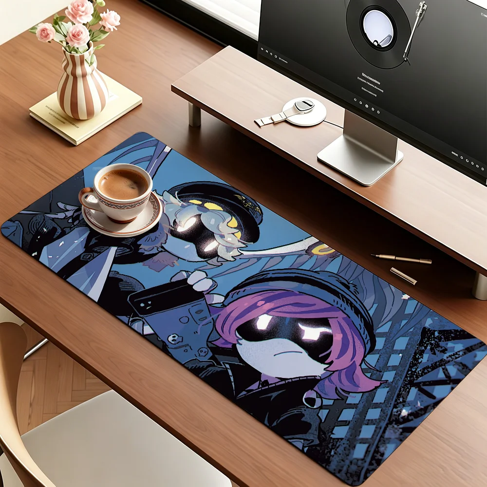 Cartoon Movie Murder Drones Mouse Pad Large Non-Slip Waterproof Mat Stitched Edge Keyboard Pad for Gaming Daily Office