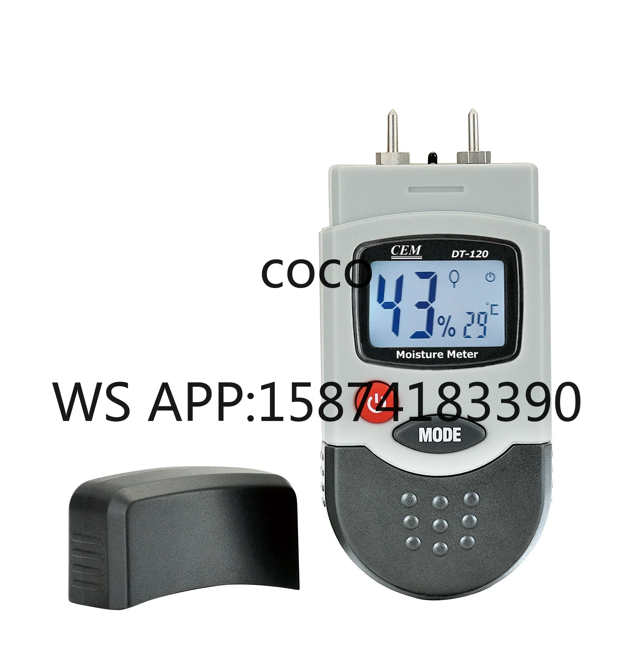 Portable CEM DT-120 Digital Humidity Meter with Dual Backlit LCD for Accurate Humidity & Temperature Measurement