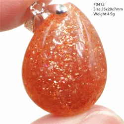 Natural Orange Sunstone Gold Strawberry Quartz Beads Pendant Necklace Jewelry Arusha Stone Women Men Flash AAAAAA