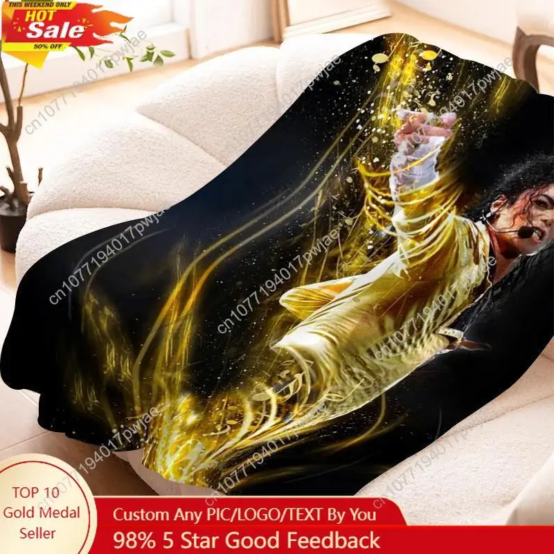 

Flannel Warm Winter Blankets Michael Jackson Microfiber Bedding Knee Bed Fleece Custom Nap Decorative Sofa Custom blankets