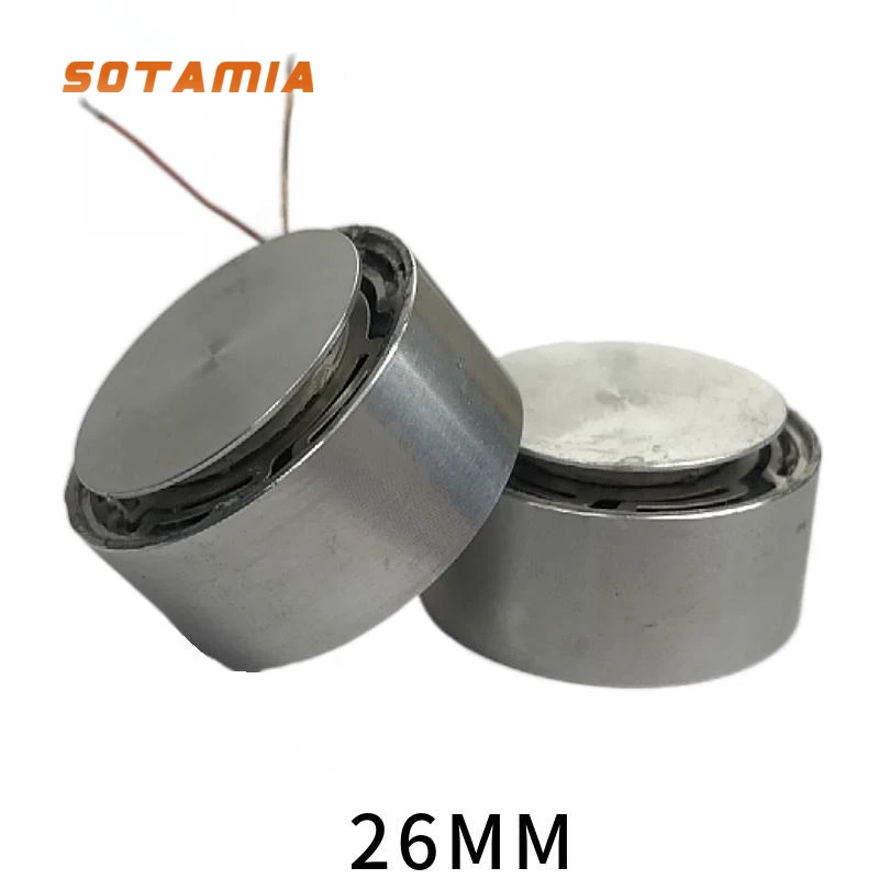 SOTAMIA 2Pcs 26mm Resonance Vibration Speaker 4 8 Ohm 3W Neodymium Magnet Vibration Oscillator Mini Speaker HIFI Loudspeaker