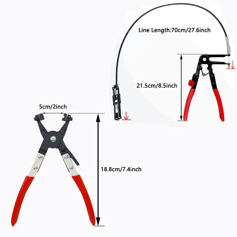 Car disassembly Tool Tube Bundle Clamps 25.6inch Hose Pliers Tool Kit Hand-held Oil Valve Seal Remove Tool Set Repair Clamp