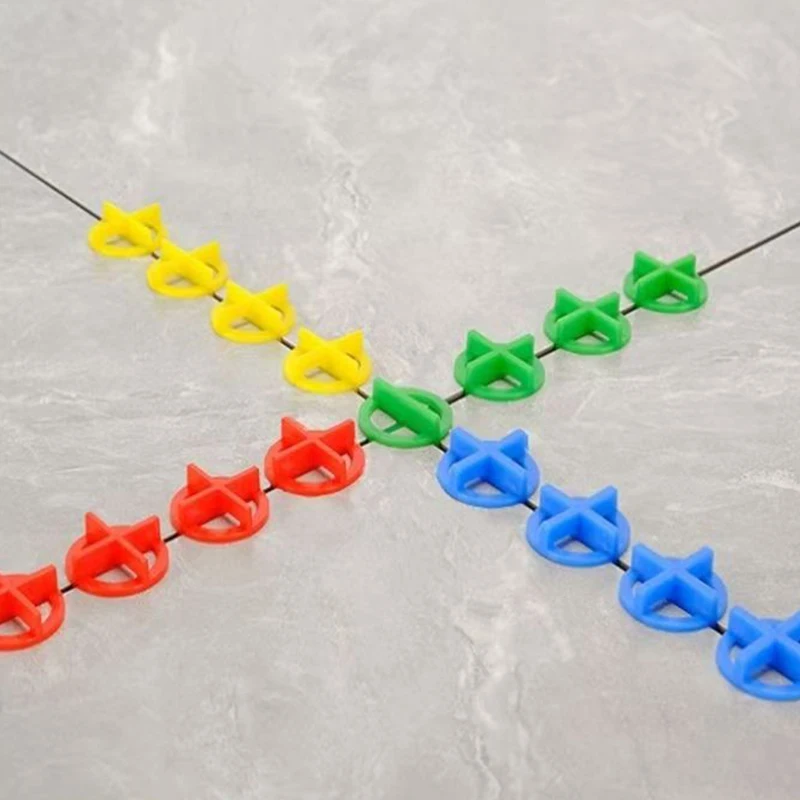 100/200 قطعة فواصل بلاط قابلة لإعادة الاستخدام لتثبيت البلاط أدوات بناء فجوة السيراميك