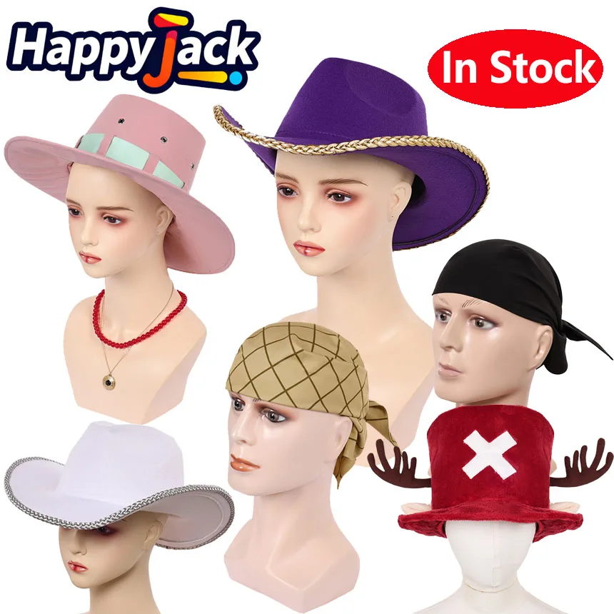 

Nico Robin/Chopper/Roronoa Zoro/Usopp/Miss Goldenweek Cosplay Hat Movie Pirate Cap Halloween Carnival Party Headwear Props