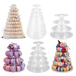 4/5/6/10 Tiers Macaron Display Stand Cupcake Tower Rack Cupcake Stand Cake Stand PVC Tray Wedding Birthday Cake Decorating Tools