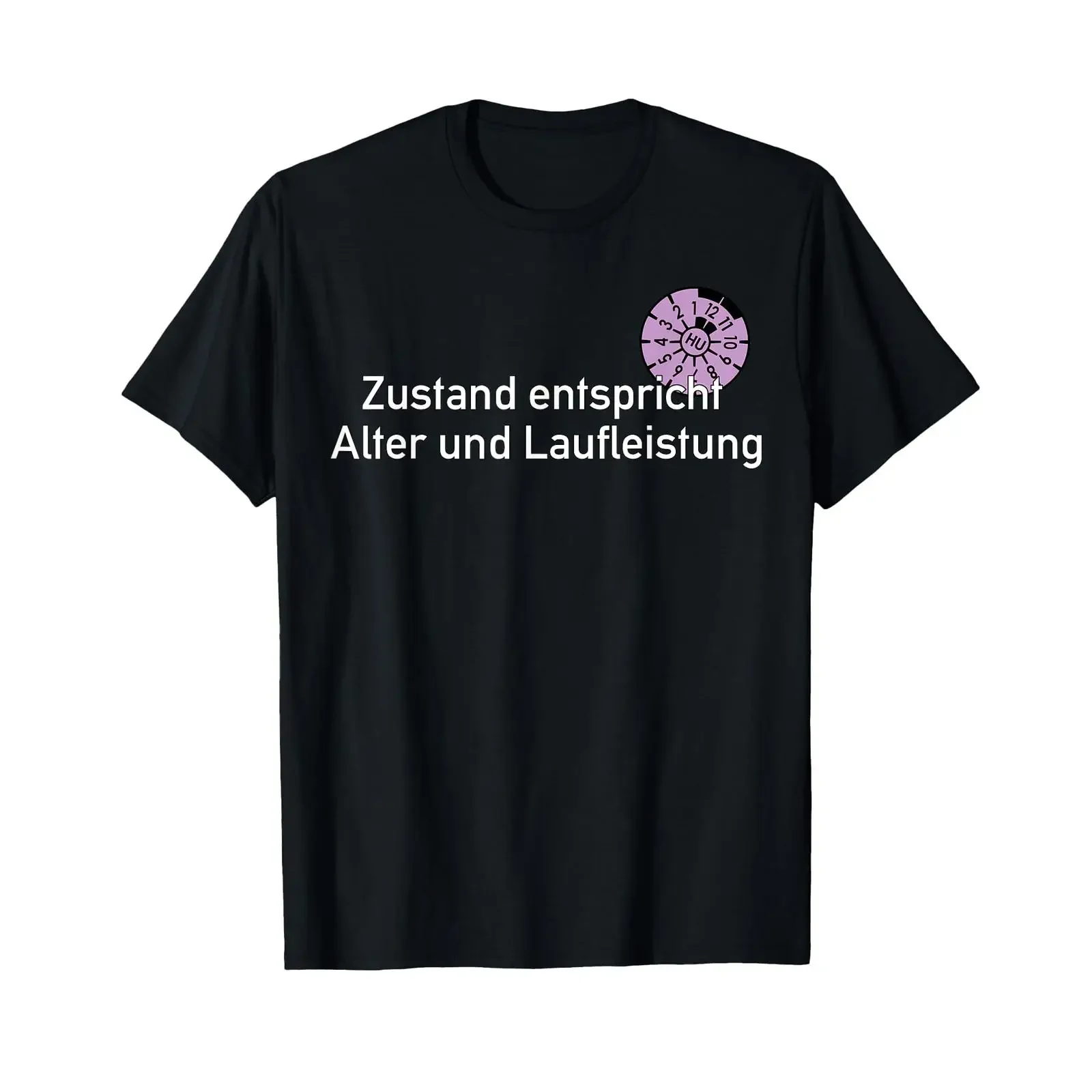 Auto-Mechaniker-T-Shirt mit deutschem Text Zustand gleich Alter, schwarz, Vintage, gewaschen, lässig, bequem, modisch