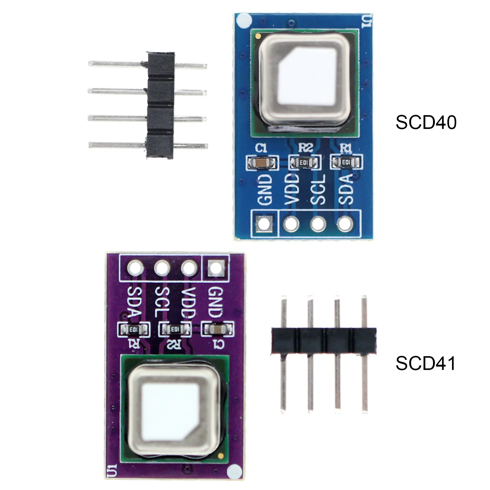 SCD40/SCD41 Gas Sensors Low Power Consumption 3.3V Carbon Dioxide Detectors Compact Environmental Monitors for Smart Home System
