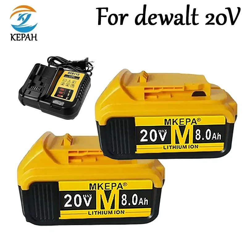 

New 100% Original 8000mAh 20V for Dewalt Power Tool Battery DCB206 20V 8.0Ah Battery DCB206 20V Battery DCB205 DCB200 DCB204-2