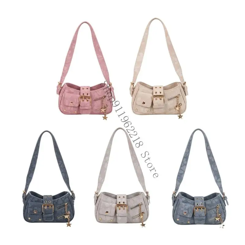 

French Elegant PU Leather Underarm Bag Casual Shoulder Bag Lightweight Handbag Practical With Multiple Pockets For Women 066F