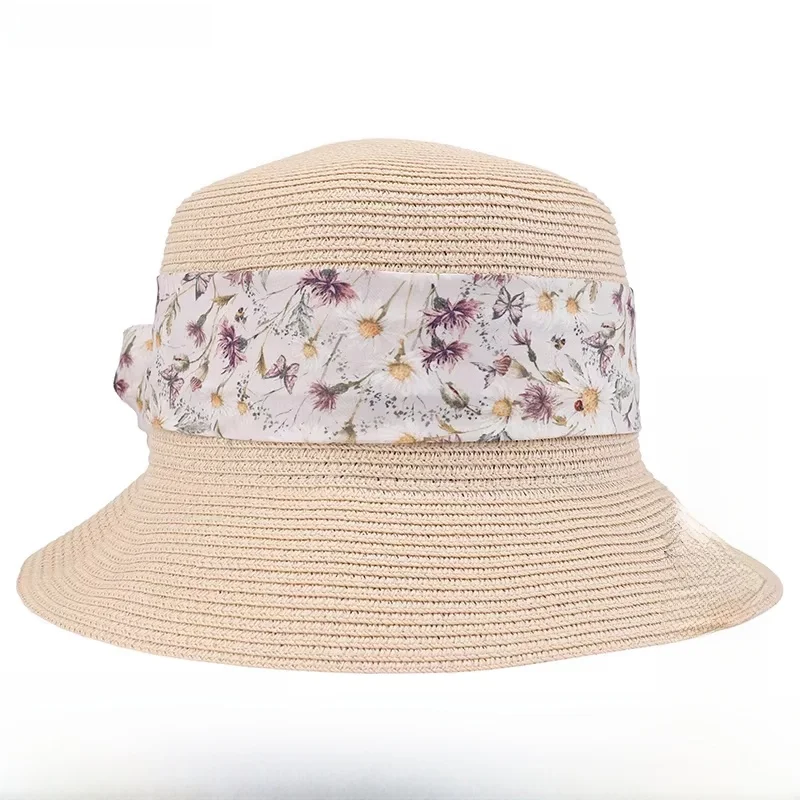 sdeer-country-style-sun-hat-floral-print-bowknot-casual-polyester-fiber-women's-hat-summer-autumn-seasonal-fashion-accessory
