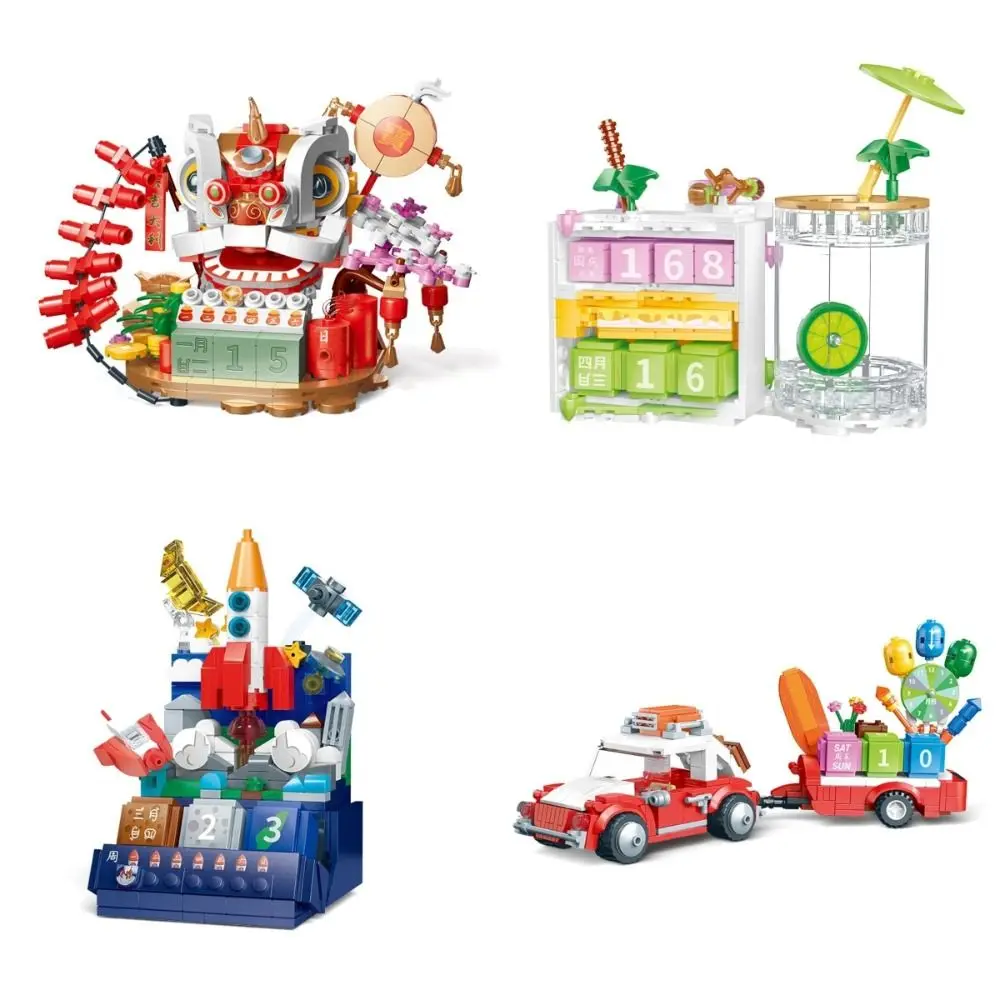 Nieuwe DIY bouwsteen kalender educatieve sets gunsten kalender bouwsteen puzzel speelgoed educatief spelen