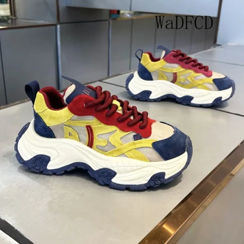 

Chunky Sneakers Mens Original Designer Sport Shoes Fashion Casual Leather Breathable Height Increased Flat Platform Tennis Shoes