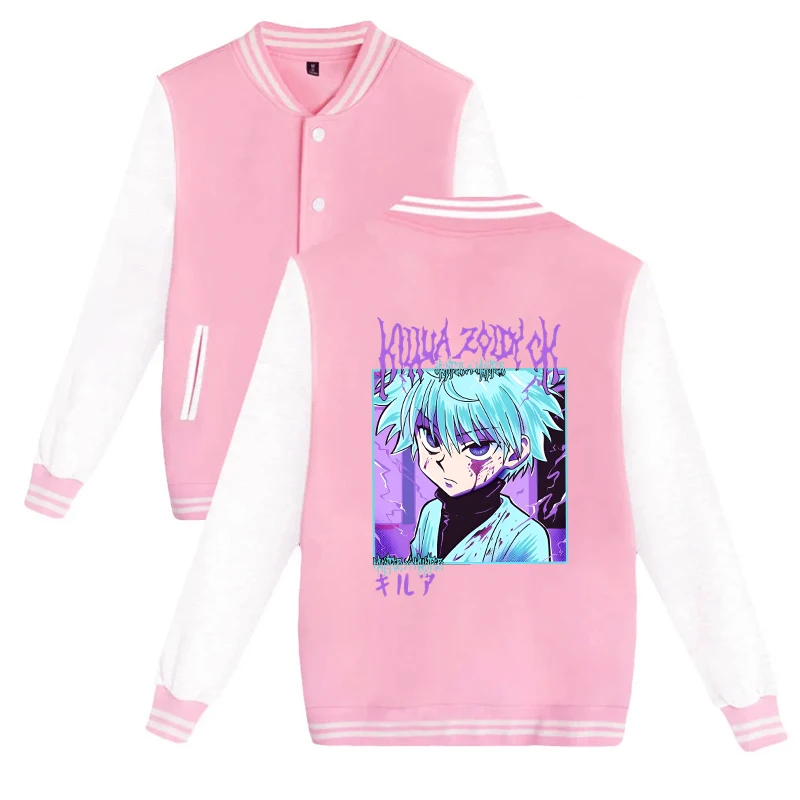 New Baseball Jacket For Women Men Killua Zoldyck Print Sweatshirt Harajuku Jersey Clothes