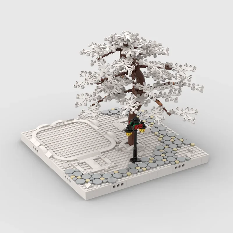 

460pcs Moc Creative Christmas Series Display Base Model Building Blocks Compatible Winter Village 40424 + 40416 Brick Toys