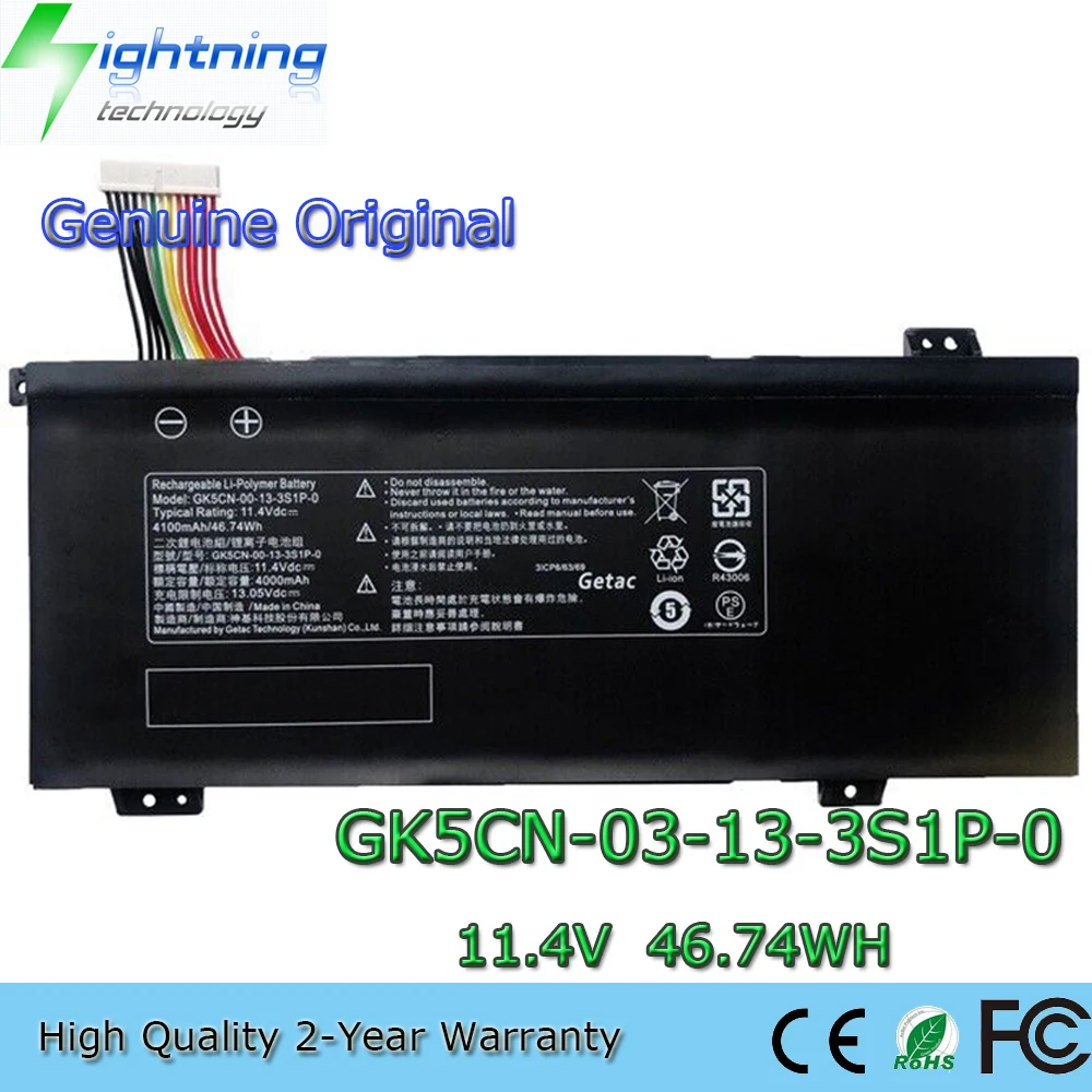 العلامة التجارية الجديدة حقيقية الأصلي GK5CN-00-13-3S1P-0 11.4V 46.74Wh بطارية الكمبيوتر المحمول ل Getac Tongfang GK5CN4Z GK5CN5Z GK5CN6Z Achenike X