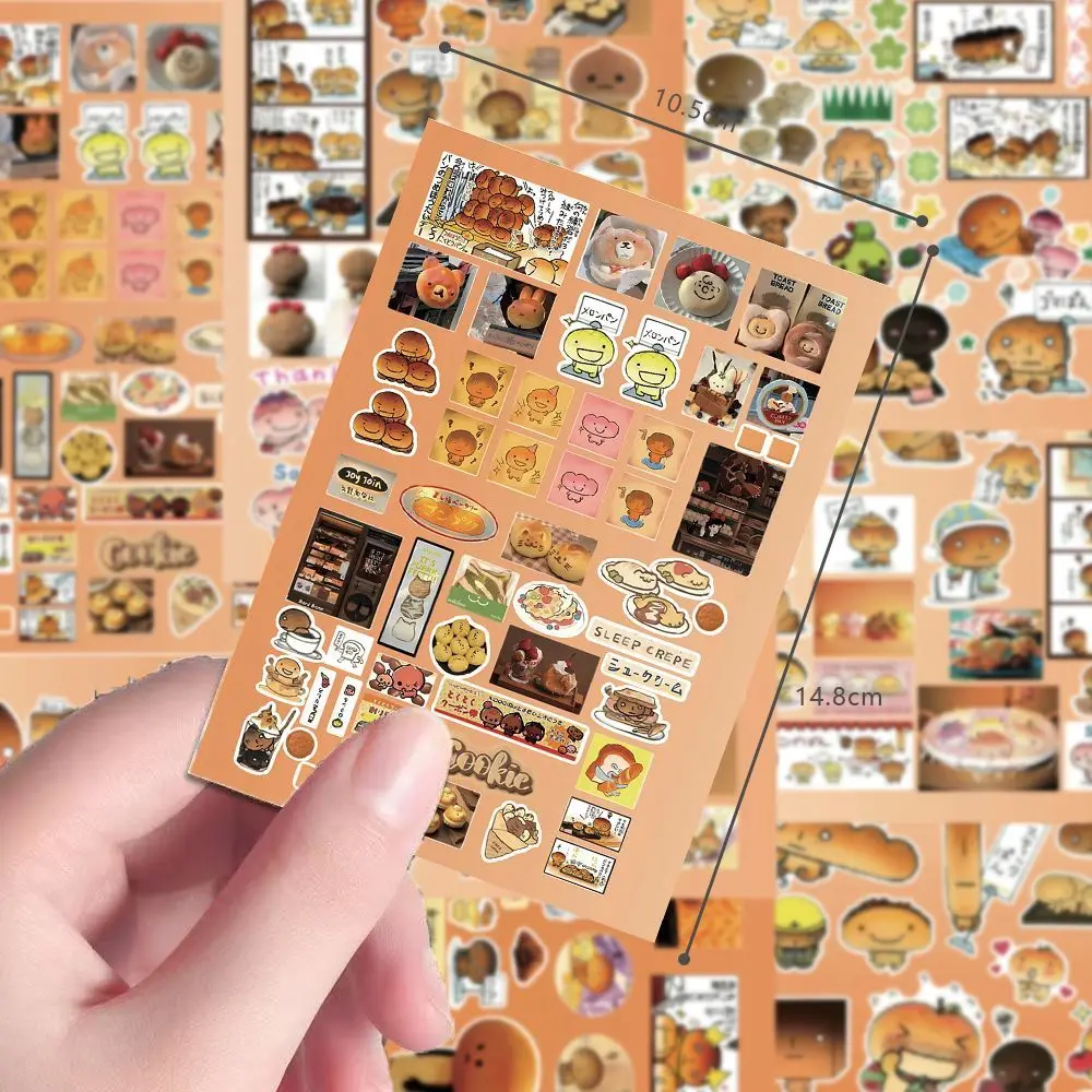 

8Pcs Burnt Bread Life Series Cut Film Sticker Diy Phone Case Computer Water Cup Notebook Decoration Reward Student Exchange Gift