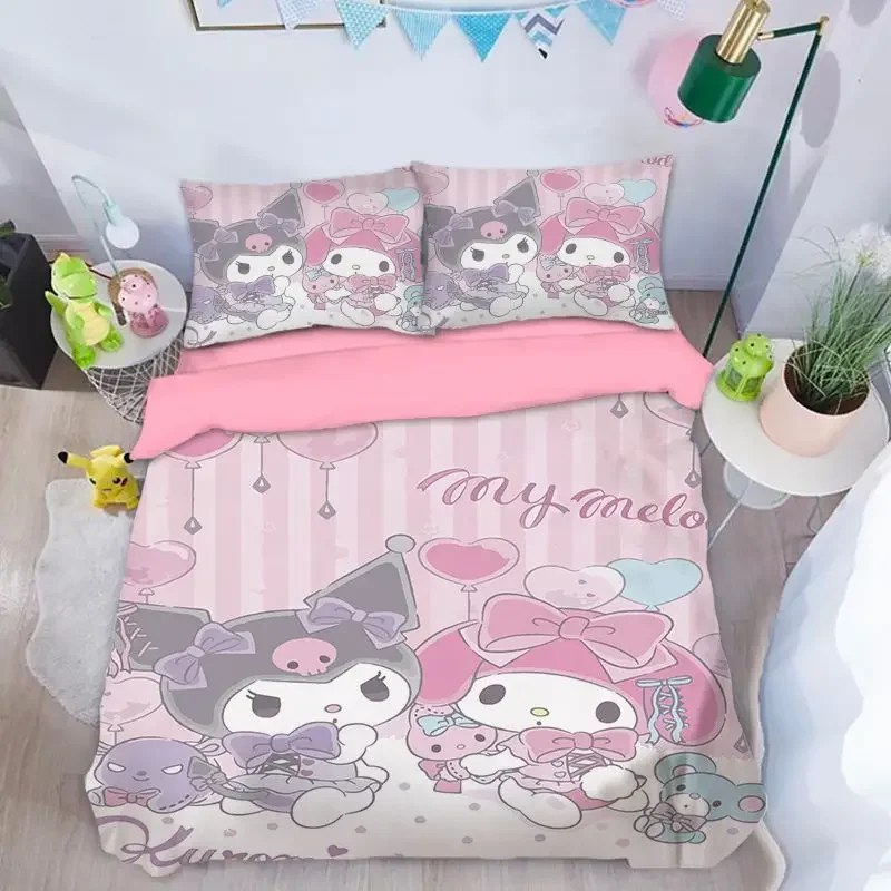 

New Cartoon Melody 100% Cotton Three-piece Set Children's Three-piece Set Bed Sheet Quilt Cover Pillowcase