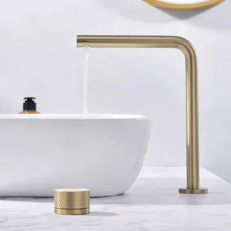 Luxury Modern Brass Bathroom sink faucet 2 Hole 1 Handle Hot cold water wash basin Tap Top Quality washbowl faucet,Gold,Black