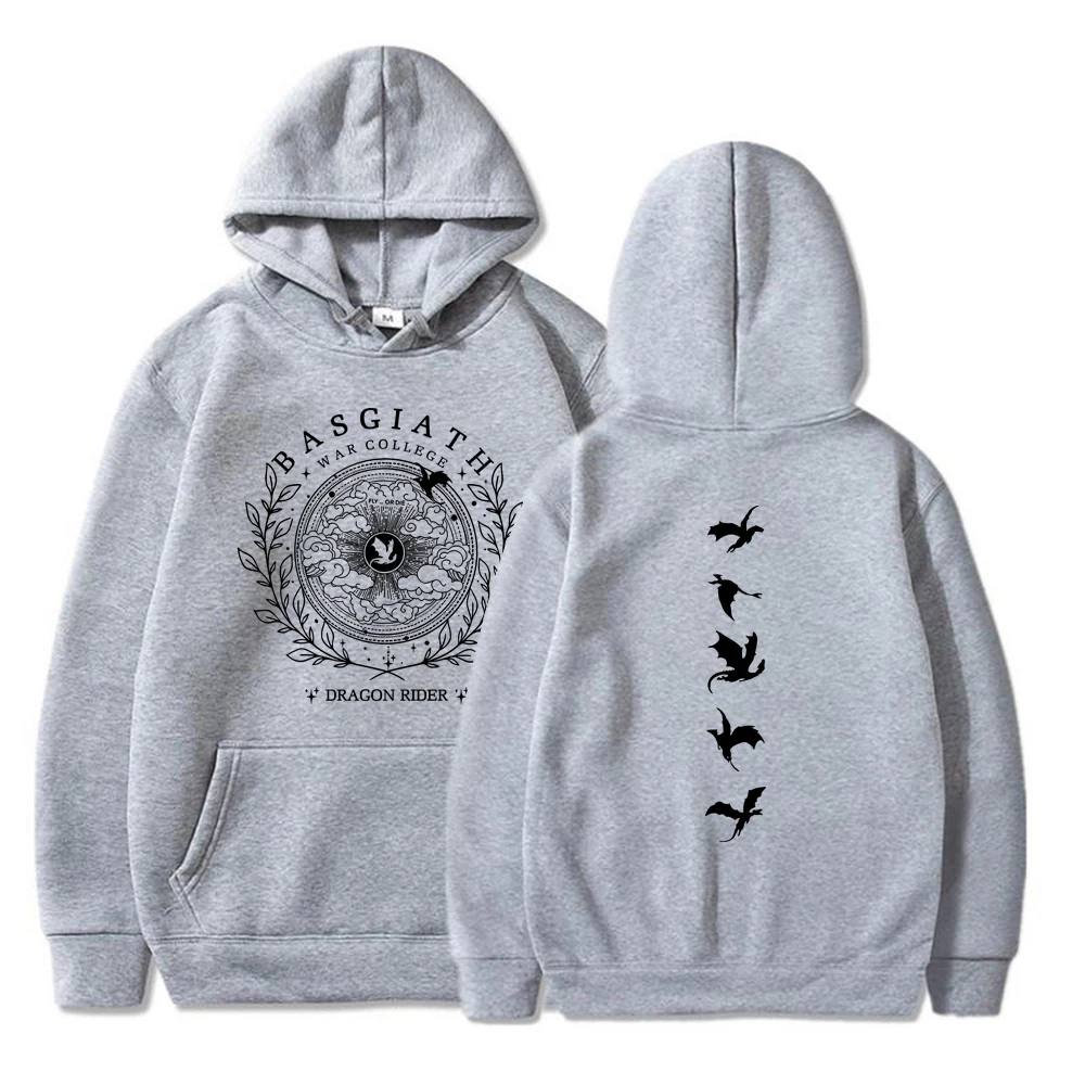 Basgiath War College Double-Sided Sweatshirt Fourth Wing Merch Sweater Bookish Hoodie Women Sweatshirts Long Sleeve Pullovers