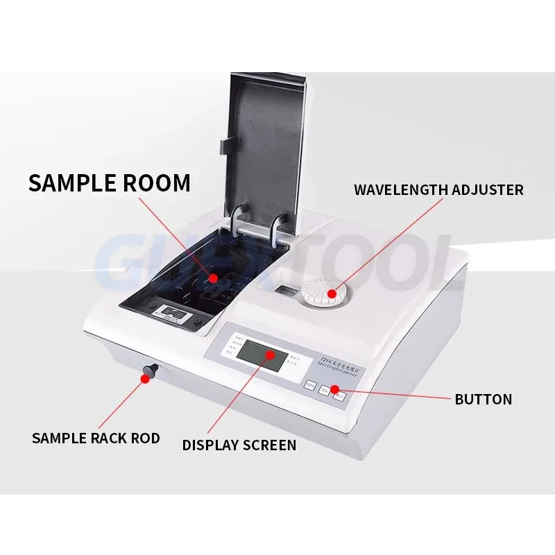 Visible Spectrophotometer Tester 721/722N/722S Visible Spectrophotometer Photometer Machine Professional Experimental Instrument