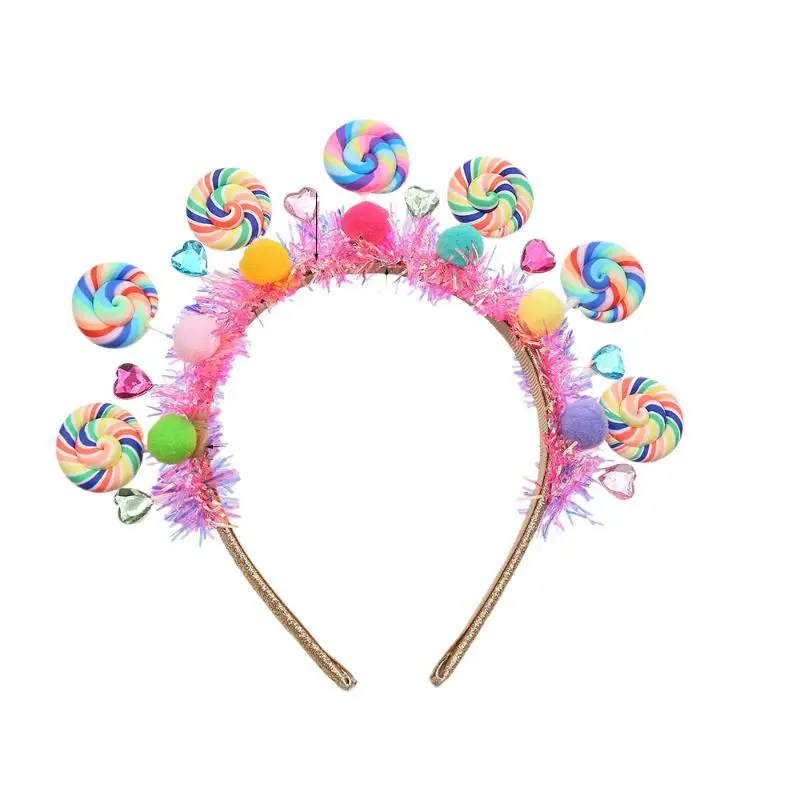 1pc New Cute Cartoon Lollipop Hairband Sweet Candy Hairband Girly Heart Princess Hair Accessories