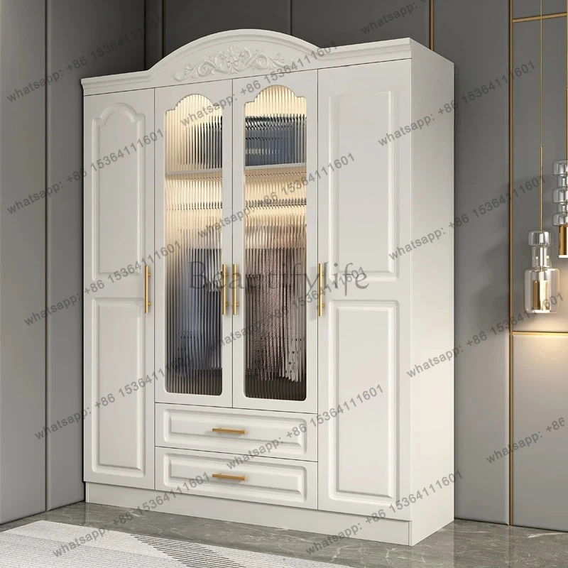

Aesthetic Orgnizer Wood Wardrobes Luxury Drawers Stylish Display Adult Wardrobes Bedroom Storage