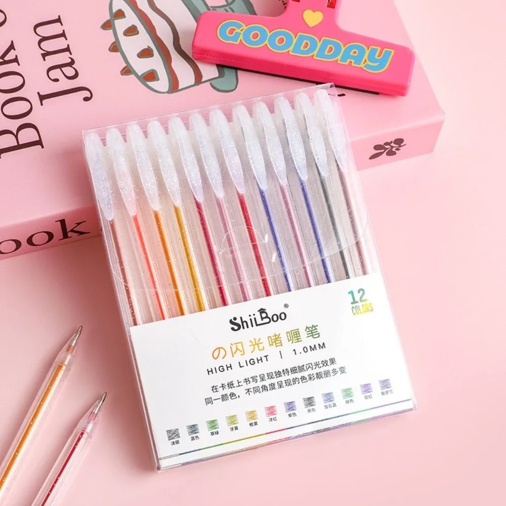 8-60pcs Glitter Ink Glitter Gel Pens Multicolor Fine Tip Gel Ink Pens Translucent Barrel Smooth Writing Coloring Pens Journaling