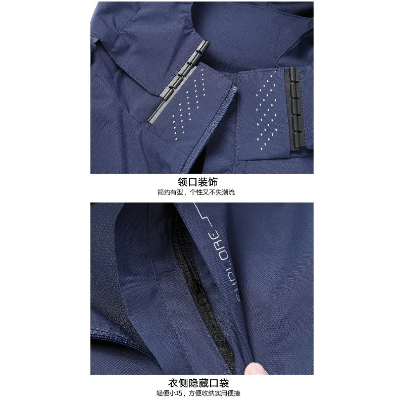 2023 Men's Outdoor Three in One Detachable Two-piece Set of Oversized Assault Jackets with Fleece Inner Jacket