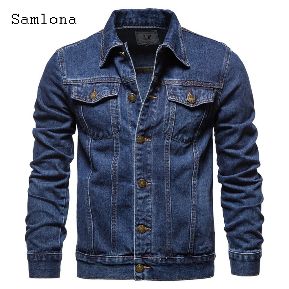 

2023 Men Long Sleeves Casual Retro Demin Jackets America Europe Fashion Jean Cargo Tops Outerwear Men's Demin Pocket Coats Homme