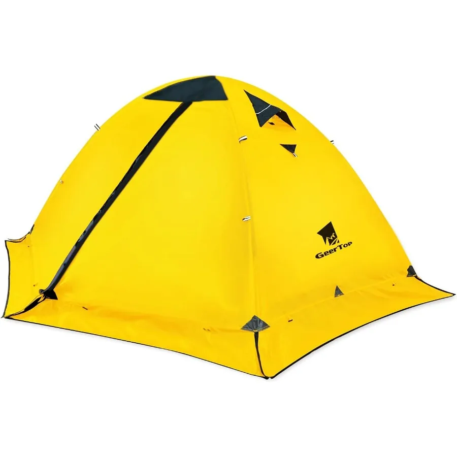 Ultralight 2 Person Backpacking Tent 4 Season Waterproof Camping Tent Double Layer Cold Weather Easy Set Up Tents for Family Ca