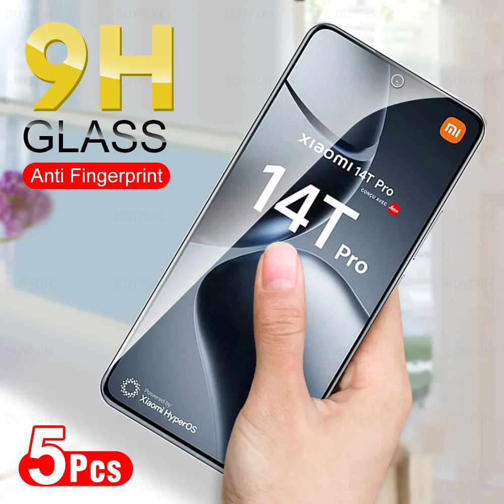 5pcs Tempered Glass Protect Film For Xiaomi 14T Pro Mi14TPro 5G Screen Protector Xiaomi14T Pro Xiomi Xiaomy 14 T Pro 14tpro 2024