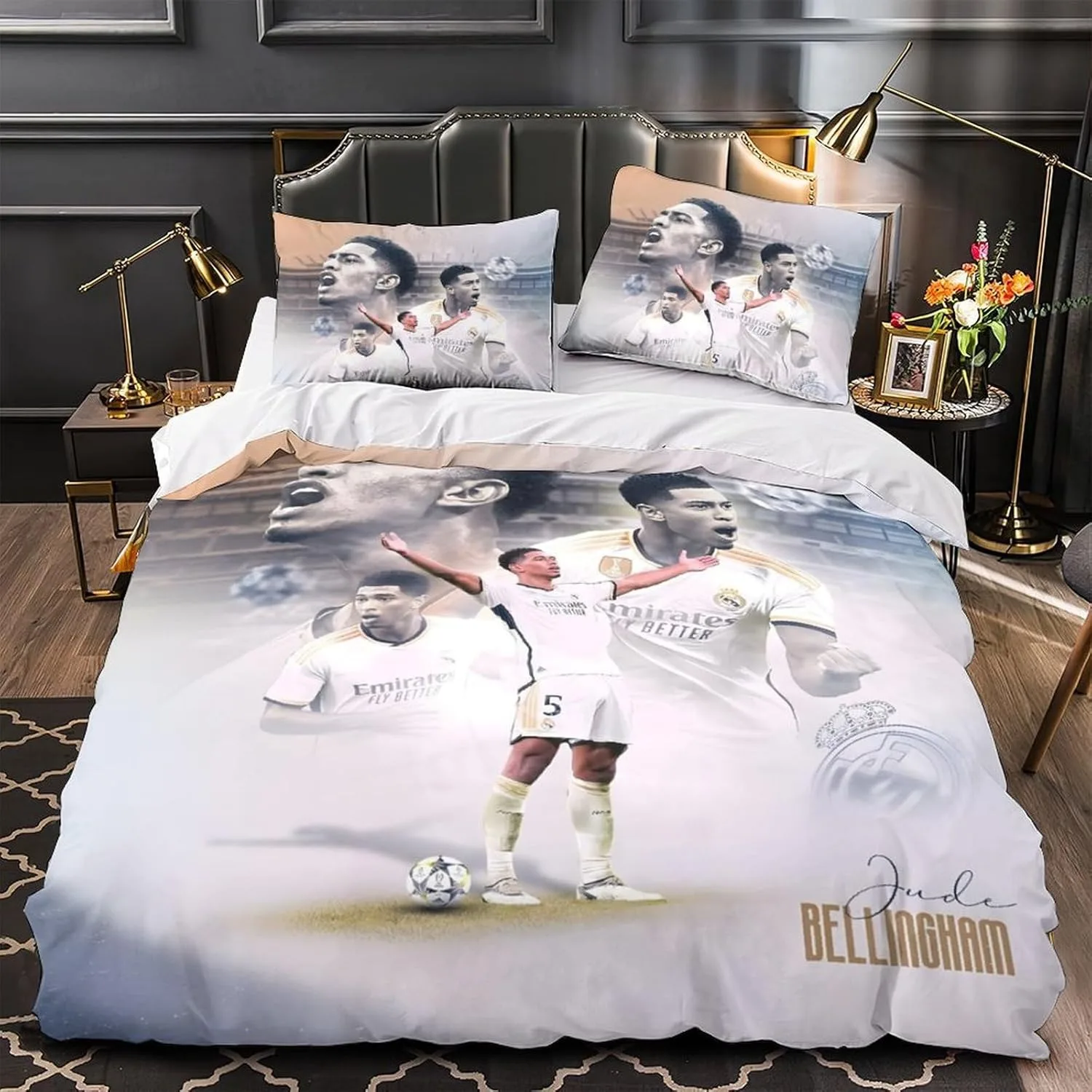 K-Kylian Mbappé Bedding Set Football Star Bedding 2/3pcs Sets Duvet Cover Anime Bedroom Bedclothes Pillowcases