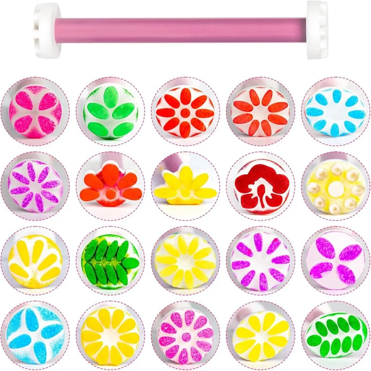 Flower Petal Tools for Dot Painting 20 Different Detachable Dotting Shapes Dotting Pens,Embossing Tool for Painting Dots