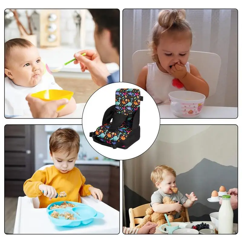 Booster Seat For Kids Foldable Dining Chair Cushion To Raise Seat Height Nonslip Kids Support Mat For Eating At Home Travel