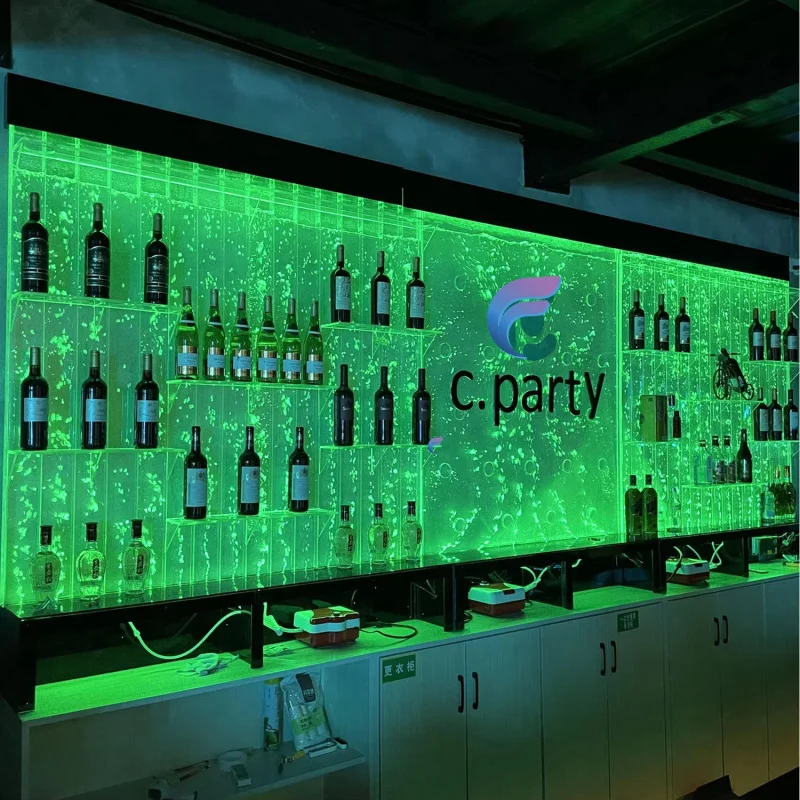 custom.High Level Luxury Hotel Decor Led Dancing Bubble Wall Home Background Decoration